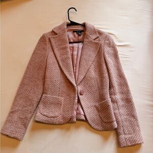 Zara Blush Tweed Blazer